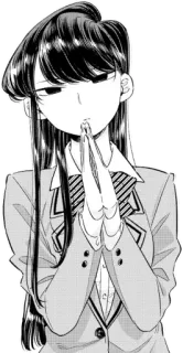 🙏 Komi Shouko Komi Can't Communicate Anime, Mangá, estudante, Komi Can't Communicate, Komi Shouko whatsapp sticker