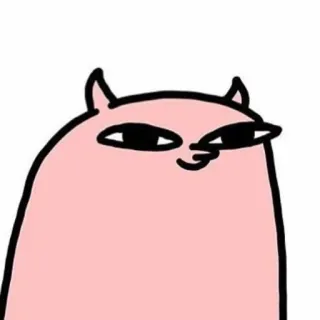 😈 Kartun, Karakter, Lucu, Merah muda, Makhluk telegram sticker