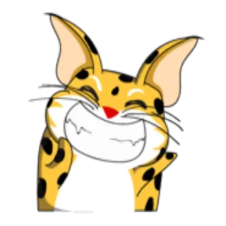 😁 kucing, hewan, kartun, lucu, senang, tersenyum telegram sticker