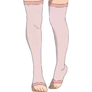 🍑 jambes, chaussettes, anime, dessin animé, bas, mignon, collants telegram sticker