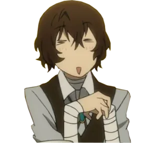 ☺️ Osamu Dazai Bungo Stray Dogs Anime, Bungo Stray Dogs, Osamu Dazai, Dazai, Personaggio telegram sticker