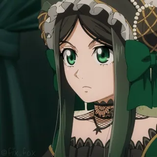 ๐ค anime, character, woman, green, portrait telegram sticker