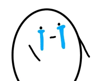 🥚 triste, chorando, lágrimas, emoji, desenho animado telegram sticker
