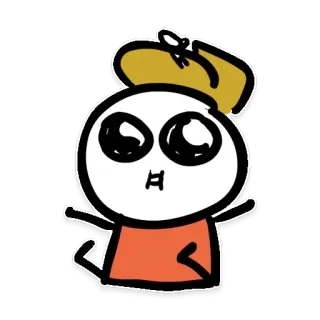 😮 Cartoon, Zeichnung, Figur, Niedlich, Sticker whatsapp sticker