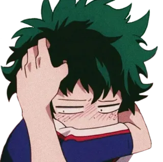 ☺ Izuku Midoriya My Hero Academia Anime, My Hero Academia, Deku, Izuku Midoriya, Erschöpft, Lustig, Sticker whatsapp sticker