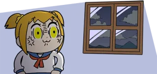 😠 Popuko Pop Team Epic anime, manga, japanese, comedy, poputepipikku telegram sticker