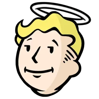 😇 Vault Boy Fallout Vault Boy, Fallout, Engel, Halo, Videospiel telegram sticker
