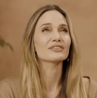 👩‍🏫 Angelina Jolie 女優, セレブ, ポートレート, 女性, ブロンドヘア telegram sticker