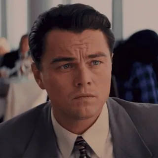 🤔 Leonardo DiCaprio, actor, retrato, expresión facial, hombre telegram sticker