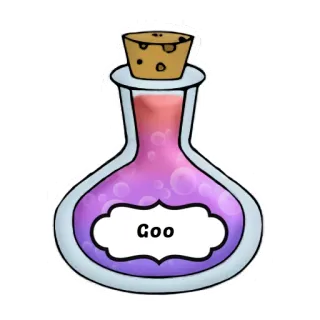 🍹 Goo potion, goo, liquid, bottle, cartoon, magic telegram sticker