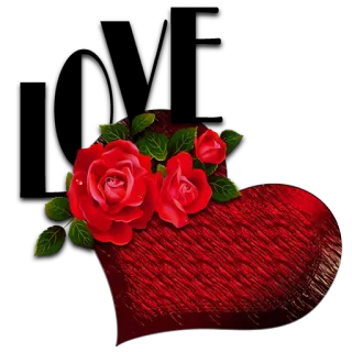 ❤ сердце, красный, розы, цветы, любовь, день святого валентина telegram sticker