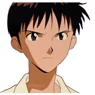 😏 Shinji Ikari Neon Genesis Evangelion Anime, Shinji Ikari, Evangelion, Nerv, Pilot, Mecha telegram sticker