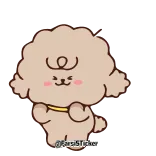 🤩 @FirstStickers chien, mignon, animal, autocollant, danse whatsapp sticker