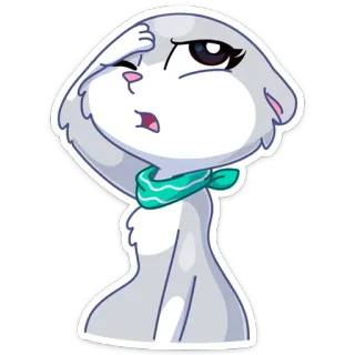 🤦‍♂️ gato, pegatina, animal, dibujo animado, lindo telegram sticker