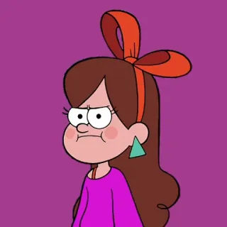 😡 Mabel Pines Gravity Falls cartoon, character, angry, girl, mabel pines, gravity falls telegram sticker