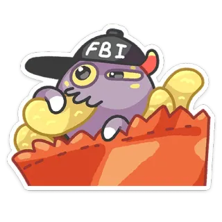 🍔 FBI FBI, chapéu, monstro, adesivo whatsapp sticker