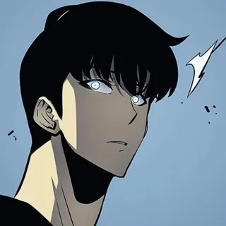 ♠️ Sung Jinwoo Solo Leveling anime, manhwa, sung jinwoo, hunter, fantasy, dark whatsapp sticker
