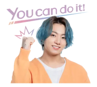✊ Jungkook You can do it! kpop, motivation, bts, jungkook, positif, encouragement telegram sticker