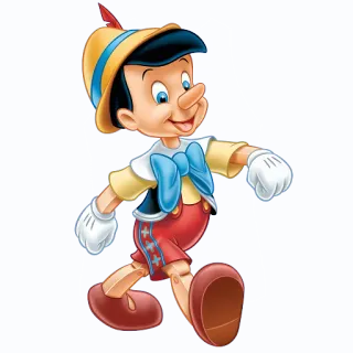 👶 Pinocchio Disney, Desenho animado, Marionete, Conto de fadas, Personagem telegram sticker