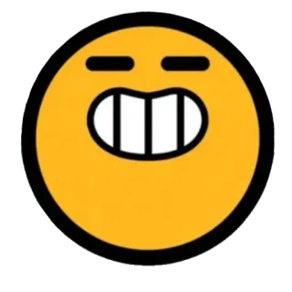 😁 Эмодзи, Улыбка, Желтый, Лицо whatsapp sticker