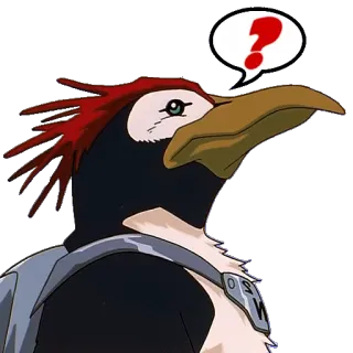 ❓ Pinguin, Fragezeichen, verwirrt, Vogel, Cartoon telegram sticker