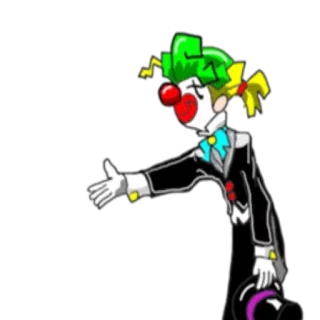 🤝 palhaço, desenho animado, personagem telegram sticker
