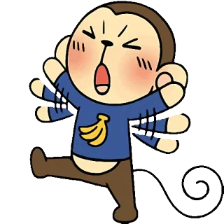 😊 monkey, cartoon, animal, cute telegram sticker