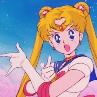 🌙 Sailor Moon Anime, Cartoon, Personage, Meisje, Sailor Moon telegram sticker