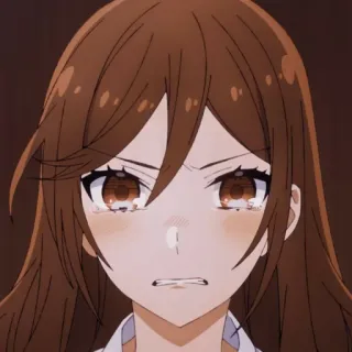 😭 anime, chica, triste, Horimiya telegram sticker