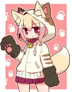 👋 Animé, Chat, Kawaii, Mignon, Manga, Dessin animé, Animal telegram sticker