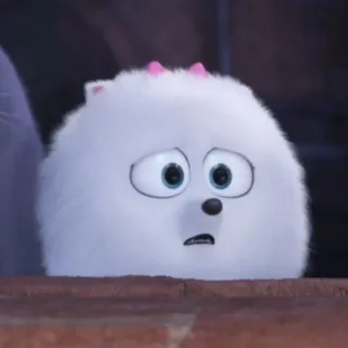 ❄️ Gidget The Secret Life of Pets Гиджет, собака, Тайная жизнь домашних животных, милый, пушистый, мультфильм whatsapp sticker