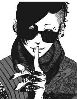 🙊 Anime, Charakter, Manga, Psst, Finger telegram sticker
