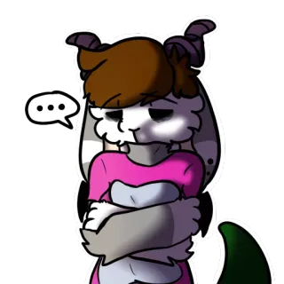 😴 ... cartoon, bunny, cute, thinking, speech bubble, horns whatsapp sticker