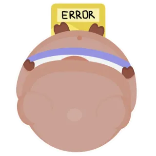 🤦‍♀ ERROR erreur, dessin animé, art numérique, mignon telegram sticker