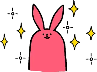 ☺ Hase, Häschen, Rosa, Niedlich, Glitzer, Sterne whatsapp sticker