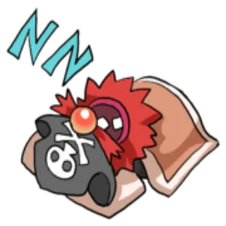 😴 NN mengantuk, tengkorak, bajak laut, zzz, tidur whatsapp sticker