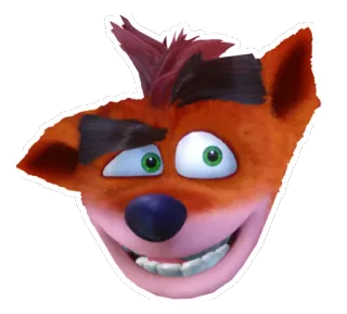 🙄 Crash Bandicoot Crash Bandicoot, video game, character, marsupial, bandicoot whatsapp sticker