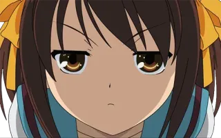 😒 Haruhi Suzumiya The Melancholy of Haruhi Suzumiya 动漫, 角色, 无聊, 日语 telegram sticker