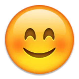 😊 Эмодзи, Смайлик, Счастливый, Улыбка, Румянец telegram sticker