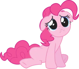 😭 Pinkie Pie My Little Pony poney, dessin animé, Pinkie Pie, mignon, triste telegram sticker