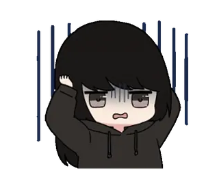 😨 Anime, Dibujo animado, Confundido, Molesto, Emocional, Personaje, Triste, Preocupado telegram sticker