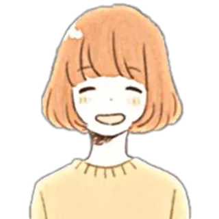 🐙 Anime, Gadis, Lucu, Tersenyum, Kartun, Perempuan, Kawaii telegram sticker