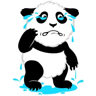 😭 panda, płacz, smutny, emocjonalny, łzy telegram sticker