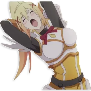 😵 Darkness Konosuba Anime, Chica, Rubia, Personaje, Konosuba, Darkness whatsapp sticker