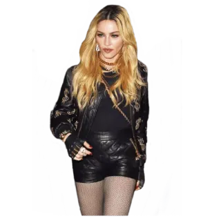 😎 Madonna Sänger, Leder, blond, Frau, Promi, Shorts telegram sticker