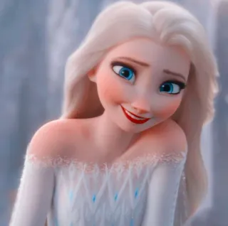 🍀 Elsa Frozen elsa, frozen, disney, dibujos animados, princesa, animado telegram sticker