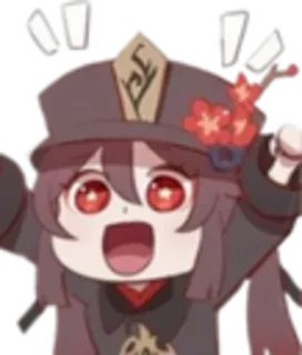 🌸 Hu Tao Genshin Impact Anime, Gioco, Kawaii, Chibi, Carino telegram sticker