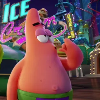 🐙 Patrick Star ICE Cream cartoon, Patrick Star, Spongebob Squarepants, pink, starfish, Nickelodeon telegram sticker