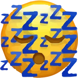 😴 ZZZZ Emoji, Schlafend, Müde, Erschöpft, zzz whatsapp sticker