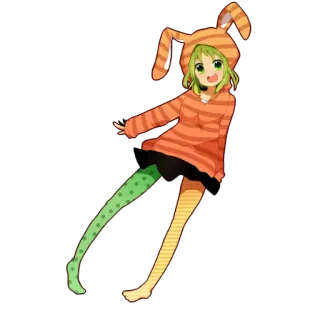 😍 Anime, Lapin, Fille, Dessin animé, Personnage telegram sticker